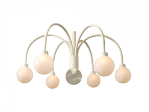 Noodverlichting kroonlamp zilver met prisma helder bol 250 mm Ø
