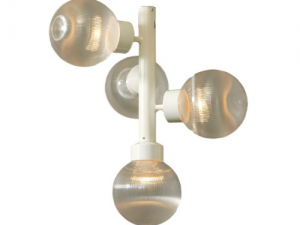 Rodlight white with clear prism globe 200 mm Ø
