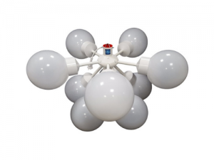 9910H Hanglamp wit met witte bol 200 mm Ø