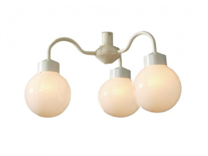 993H Hanglamp wit met witte bol 200 mm Ø
