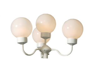 994C Combilamp wit met witte bol 200 mm Ø