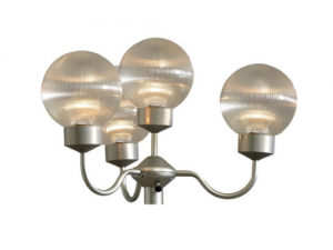 994CCH Combilamp zilver met prisma helder bol 200 mm Ø