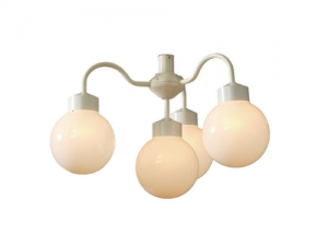994H Hanglamp wit met witte bol 200 mm Ø