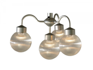 994HCH Hanglamp zilver met prisma helder bol 200 mm Ø