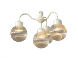 994HH Hanglamp wit met prisma helder bol 200 mm Ø