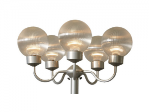 995CCH Combilamp zilver met prisma helder bol 200 mm Ø