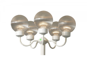 995CH Combilamp wit met prisma helder bol 200 mm Ø