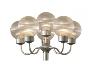 996CCH Combilamp zilver met prisma helder bol 200 mm Ø