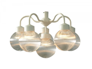 996HH Hanglamp wit met prisma helder bol 200 mm Ø