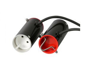 Hanging tubes for combilights as hanging light black 13 cm