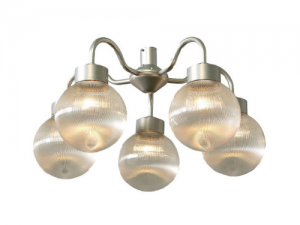 995HCH Hanglamp zilver met prisma helder bol 200 mm Ø