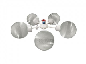 9905HH Hanglamp wit met prisma helder bol 200 mm Ø
